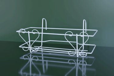 Fixed Classic Balcony Planter Holder – Heart Motif – 6 Sizes – 4 Colors – 20 kg Capacity