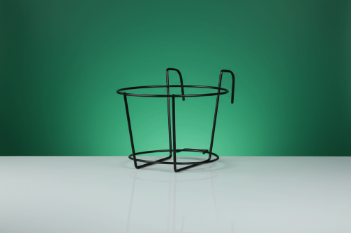 Fixed Round Balcony Planter Holder – Steel – Ø20/26 cm – 4 Colors – 15 kg Capacity