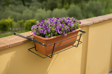 Smooth Adjustable Balcony Planter Holder – 5 Sizes & 4 Colors – Load 20 kg